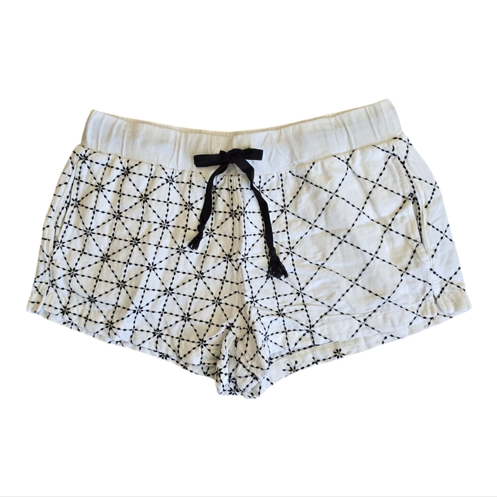 Lou & Grey Women's Geometric Shape Linen Shorts | Small